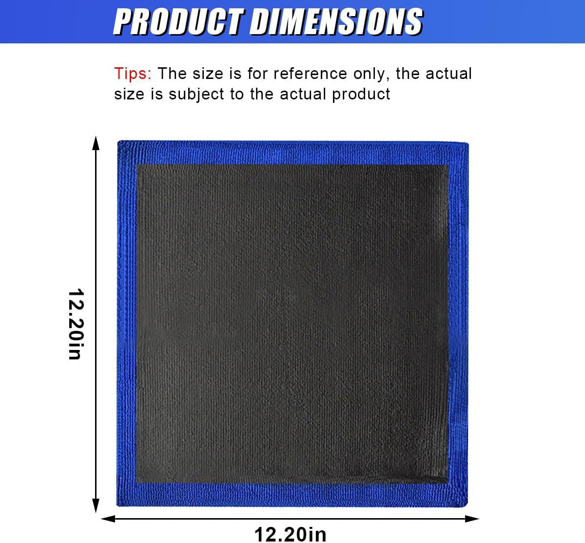 2PCS Clay Bar Towel for Auto Detailing, 12" X 12" Fine Grade Microfiber Car Chamois Towel, No-Scratch DIY Detail Clay Bar Alternative Cloth Mud Strip Cleaner Tool for Cars Detailing (2PCS)